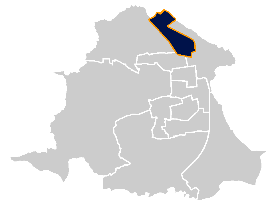 Area map of the De Bruce Ward