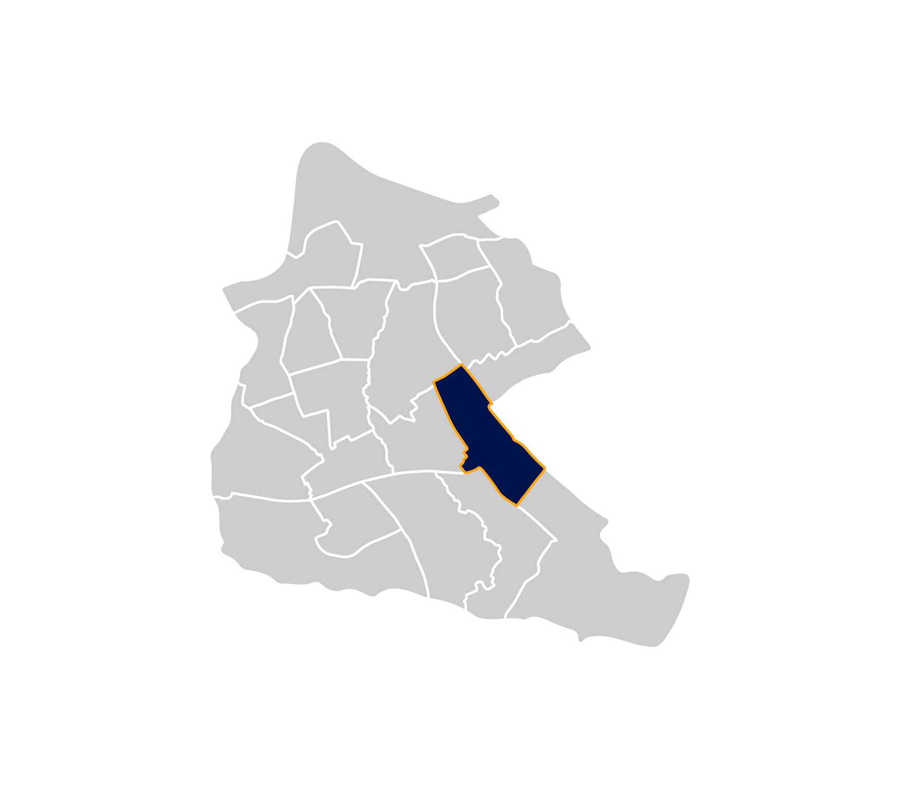 Area map of the Marton East Ward